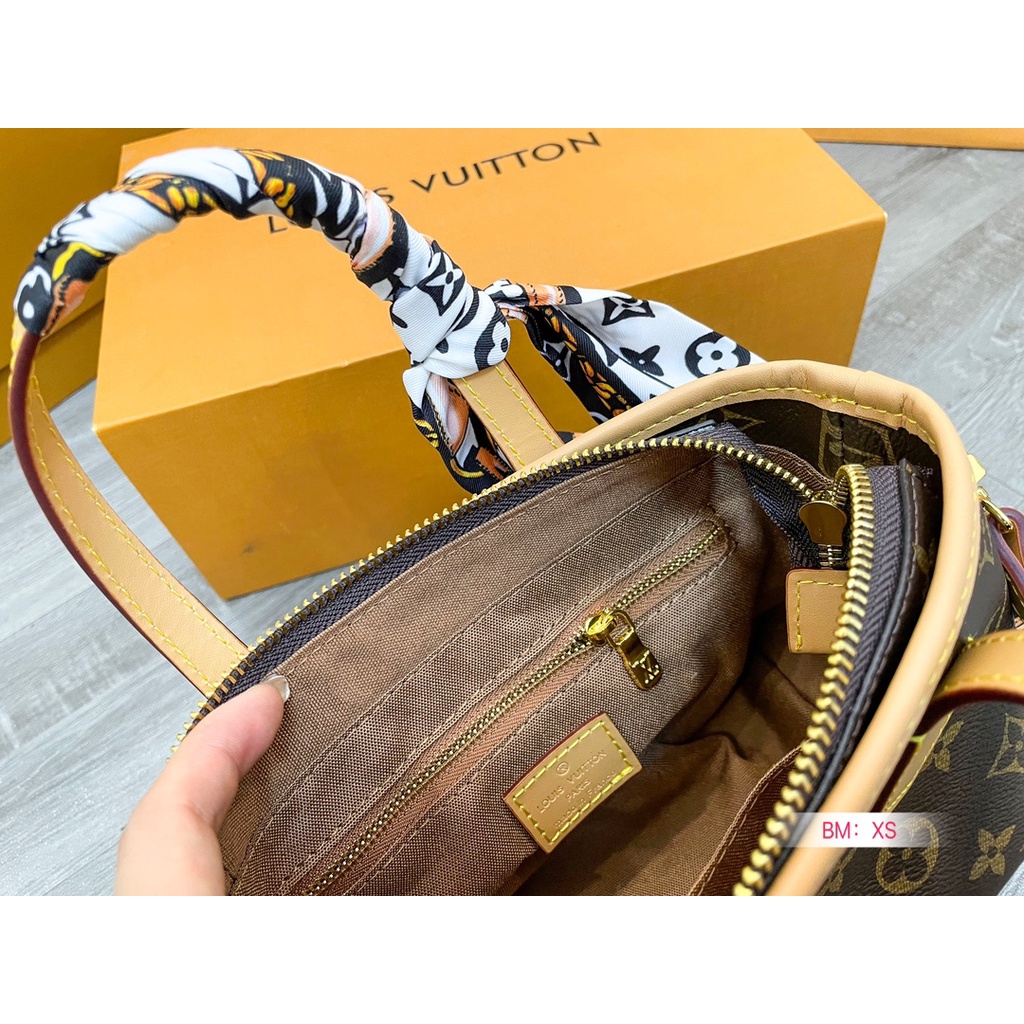 L-v 2023 new mini handbag women's classic all-matching da thật túi đeo chéo one-shoulder hợp thời trang