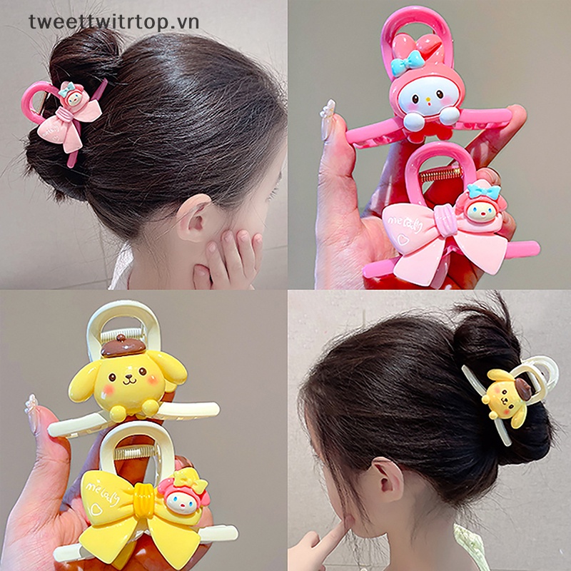 SANRIO Tri Kẹp Tóc Hình Cá Mập kuromi my melody cinnamoroll Dễ Thương Cho Bé vn