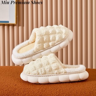 Dép bông nữ dày 3,5cm đôi dép giữ nhiệt trong nhà