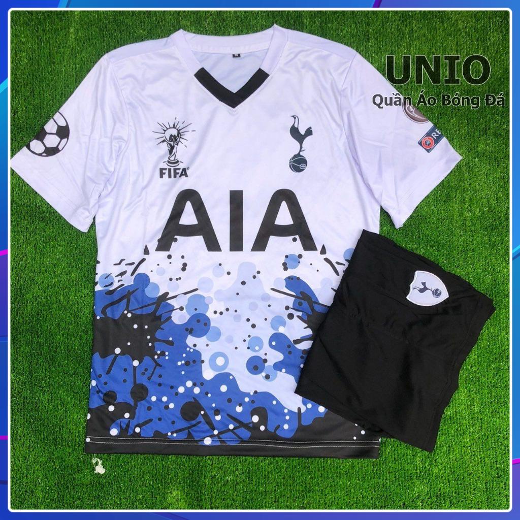 Áo đá bóng in tên - Bộ quần áo đá bóng Tott** trắng chất thun lạnh cao cấp - đồ thể thao in tên theo yêu cầu