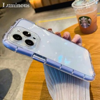 Ốp Điện Thoại Túi Khí Mềm Chống Rơi Chống Sốc Màu Kẹo Dạ Quang Cho iPhone12 13 14 Pro Max