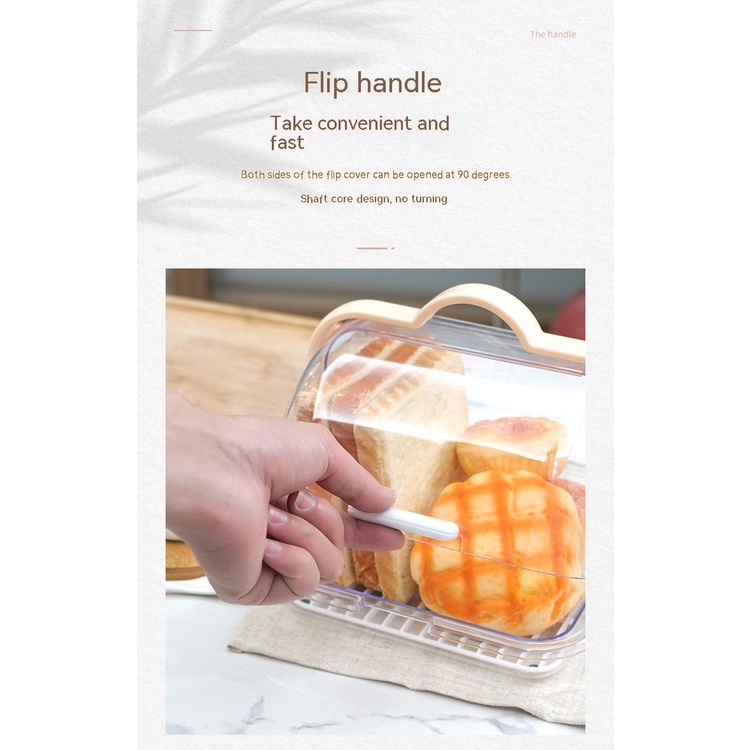 Hộp Nhựa Đựng Bánh Mì / Cà Phê Có Nắp Đậy Kín Tiện Dụng