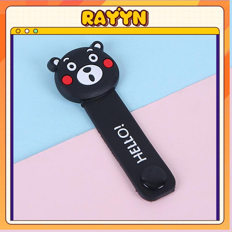 Dây kẹp thu gọn tai nghe cáp sạc điện thoại laptop hình thú dễ thương-RA