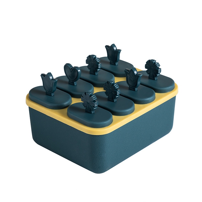 Khuôn Làm Kem Que Có Thể Dùng Được Nhiều Lần Gồm 8 Ô Tiện Dụng