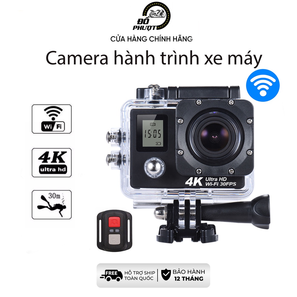 (CÓ CHỐNG RUNG) Camera hành trình xe máy - xe đạp A19 thời gian quay 3h, camera ngoài trời gắn mũ bảo hiểm chống nước