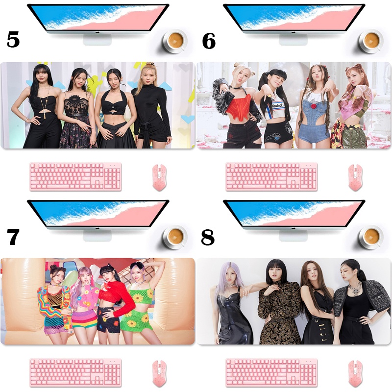 Tấm Lót Chuột Chống Trượt Hình BLACKPINK Jisoo, Jennie, Ros Và Lisa