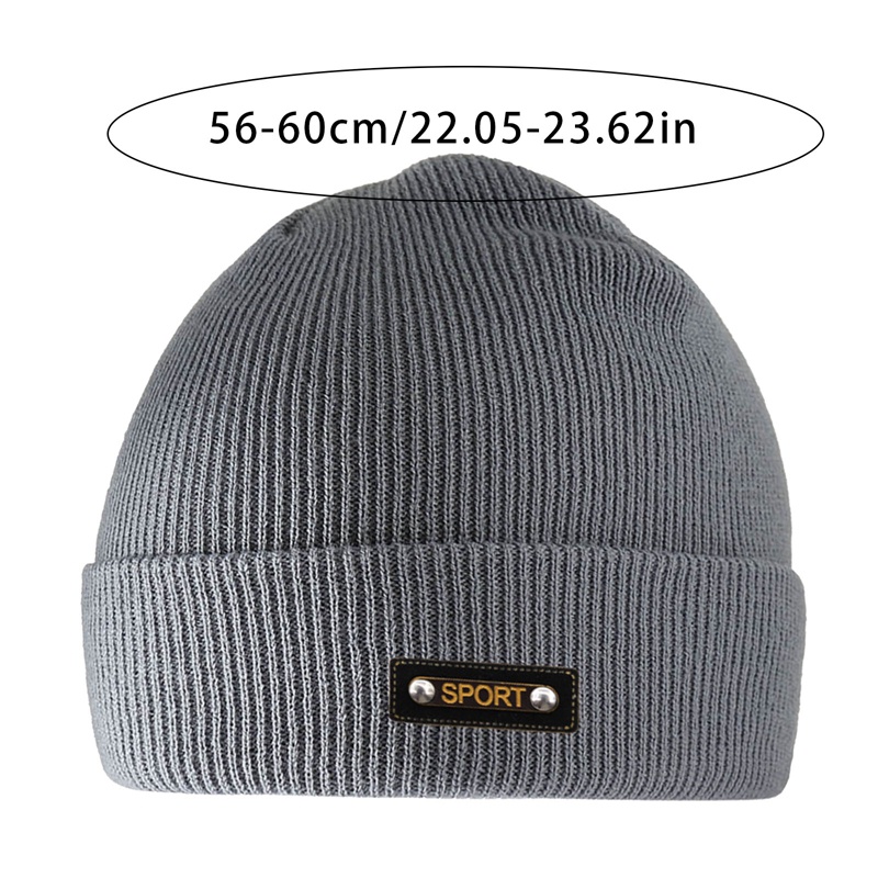 Mũ Beanie Dệt Kim Phối Lông Thú Cho Nam Và Nữ