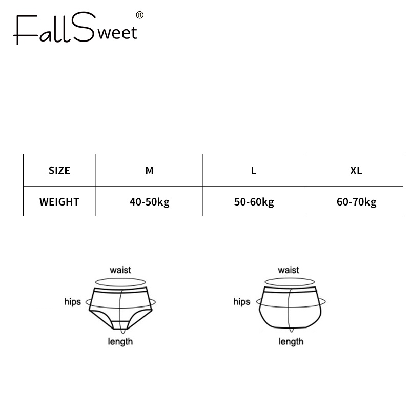 FallSweet 1 / 3 Quần Lót Lụa Lạnh Không Đường May Lưng Thấp Dễ Thương Cho Bạn Gái