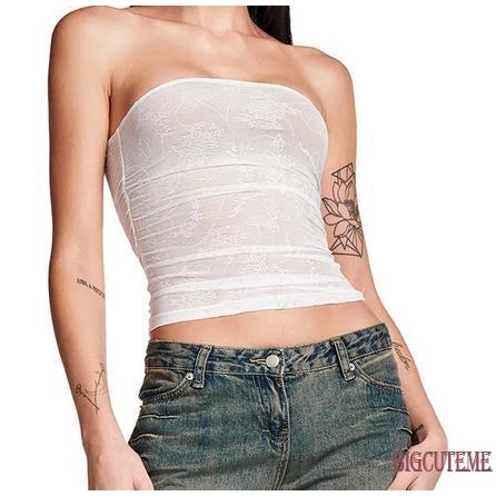 Áo Croptop Trễ Vai Không Tay Màu Trơn In Hoa Thời Trang Mùa Hè Cho Nữ