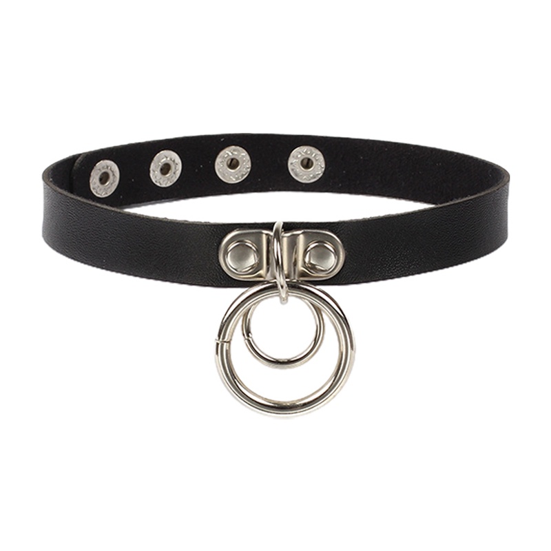 Vòng Cổ Choker Da PU Đính Đinh Tán Phong Cách Harajuku Punk Gothic Quyến Rũ