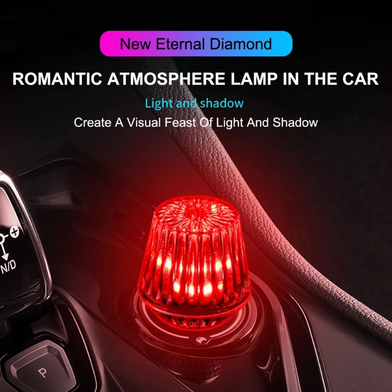 Đèn Chiếu Sáng Bên Trong Xe Hơi Nhiều Màu Sắc Kết Nối USB Tiện Dụng