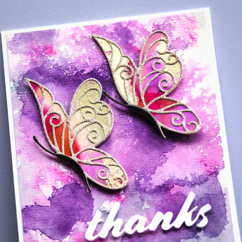 Khuôn Cắt Giấy Kim Loại Trang Trí Hình Bươm Bướm Xinh Xắn