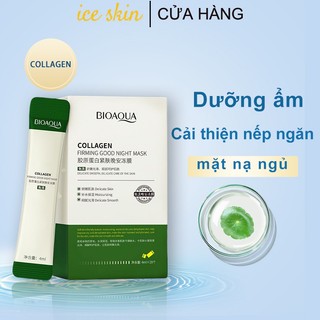 Mặt nạ ngủ collagen bioaqua dưỡng ẩm mặt nạ cấp nước trẻ hoá da 20 chiếc