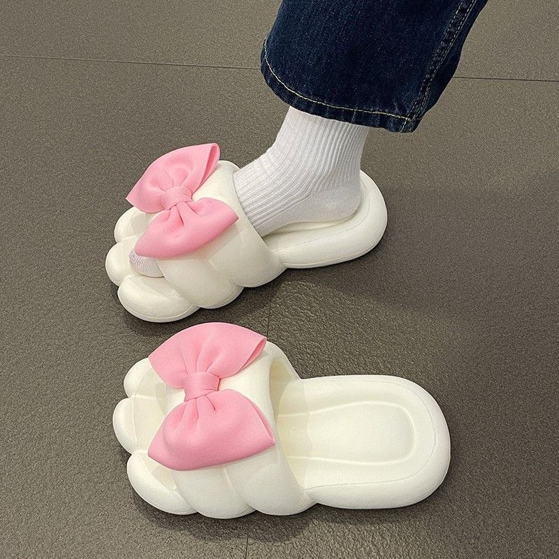 Dép Đính Nơ Thiết Kế Xinh Xắn Thời Trang Cho Nữ