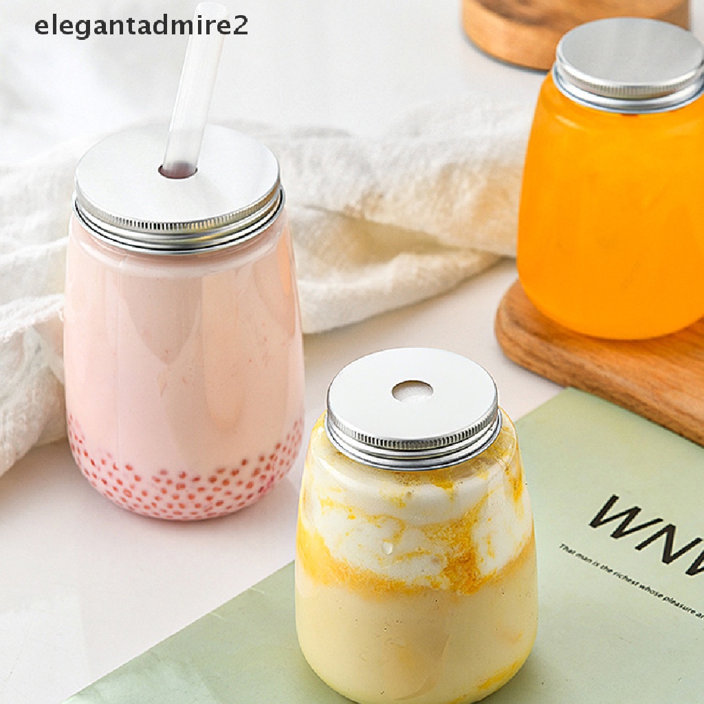 Bình Nhựa Trong Suốt Hình Chữ U Đựng Nước Ép 350 / 500ml