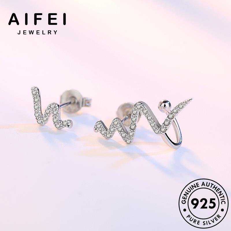 AIFEI JEWELRY tai khuyên cá 925 trang sức phụ tia hàn tính vành Thời tròn cương thời chớp bạc nguyên tua bản thật kim kiện quốc nữ xỏ bông moissanite E152