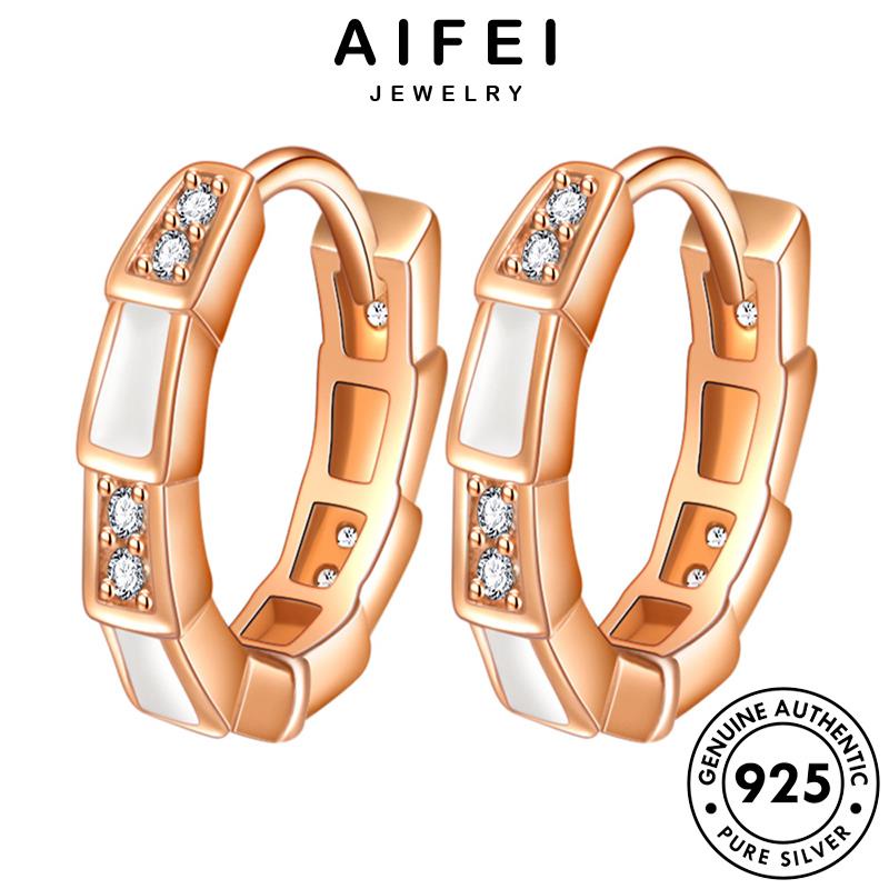 AIFEI JEWELRY con bản rắn moissanite trang kiện bông tai phụ cương nhân tua kim hình thật xỏ 925 Thời sức nữ hàn thời quốc vàng nguyên cá bạc khuyên tròn mô vành E697