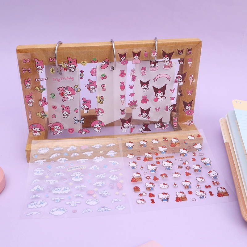Miếng Dán PVC Trong Suốt Chống Thấm Nước Họa Tiết Hoạt Hình Dễ Thương Dùng Trang Trí Sổ Tay / Nhật Ký DIY