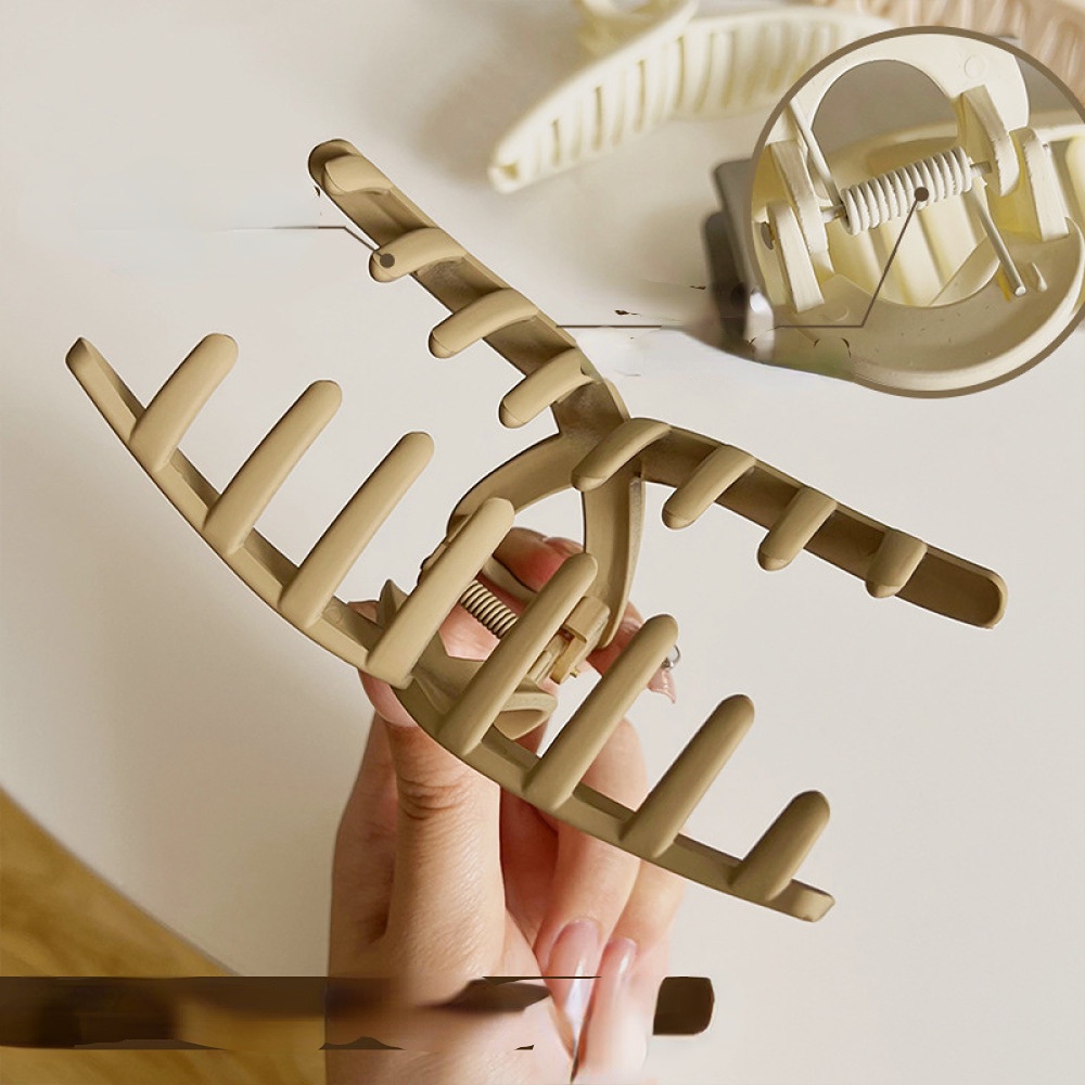 Kẹp Tóc Lớn Màu Trơn Họa Tiết Hình Học Thời Trang Cho Nữ