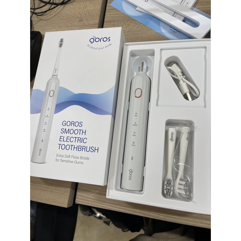 Bàn Chải Điện GOROS Smooth Electric Toothbrush - Hàng nhập Đức - BH 12 tháng
