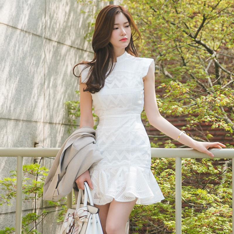 Hàng Tốt Tốt Khuyến Mãi ~ Đầm Đuôi Cá Hai Dây Phối Ren Ôm Dáng Vừa Vặn Phong Cách Cổ Tích Mới