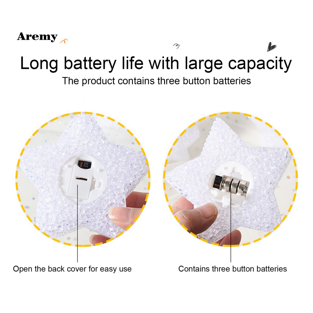 Đèn LED Hình Ngôi Sao Nhiều Màu Sắc Cầm Tay Dùng Trang Trí Trong Nhà / Ngoài Trời