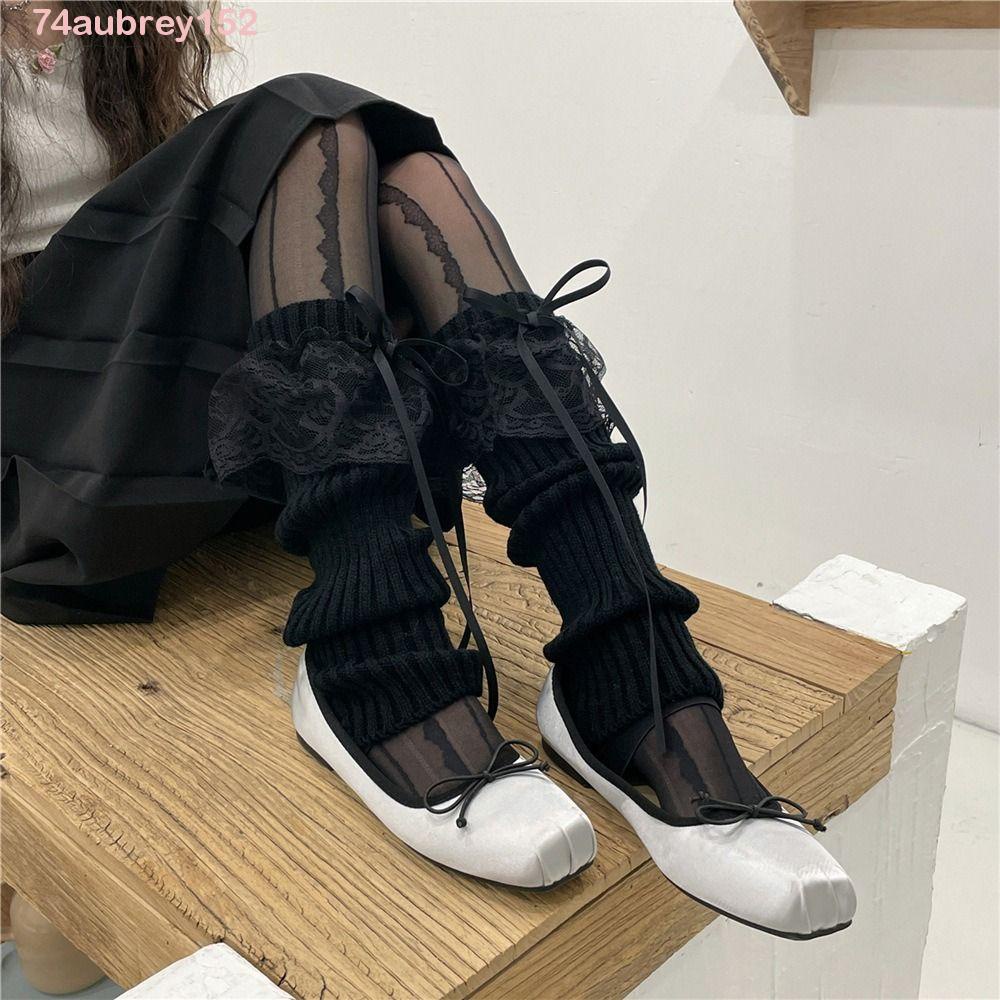 Vớ Ren Giữ Ấm Chân Mùa Đông Phong Cách Lolita Dành Cho Nữ