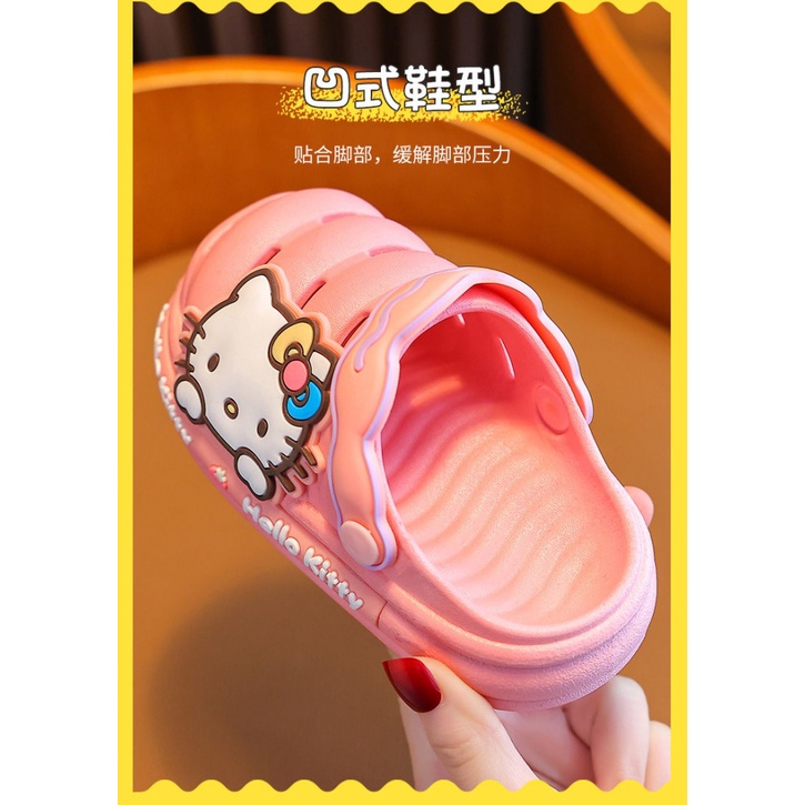 Dép Sandal Đục Lỗ Họa Tiết Hoạt Hình Chó / Mèo Dễ Thương Thời Trang Mùa Hè Cho Bé Trai Và Gái