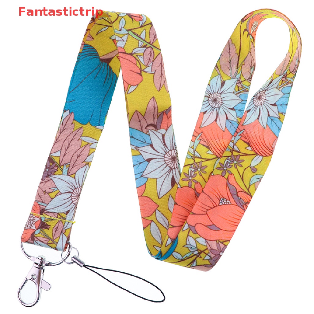 [Fantastictrip] Dây Đeo Điện Thoại / Ví Đựng Thẻ ID / Chìa Khóa Hình Hoa Hồng Nhiều Màu Mới