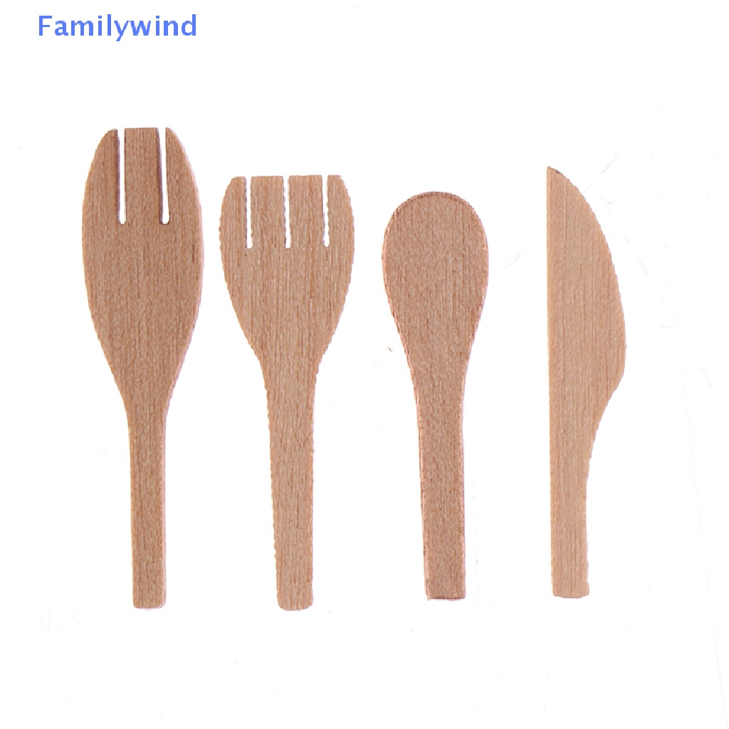 Bộ Muỗng Nĩa Kim Loại Dùng Trang Trí Nhà Búp Bê