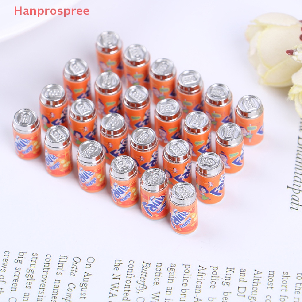 Set 6 Mô Hình Lon Nước Ép Mini Bằng Kim Loại Trang Trí Nhà Búp Bê