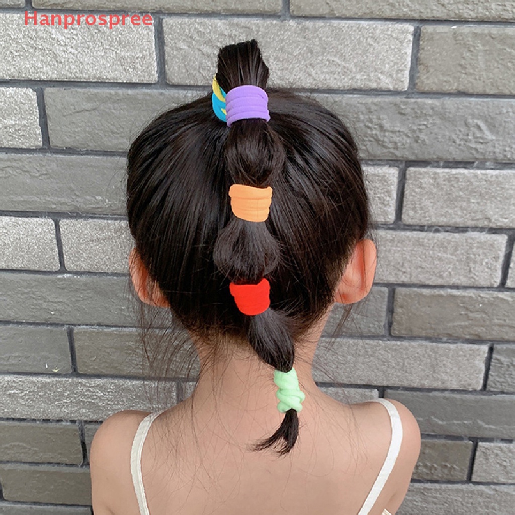 Set 30 Dây Buộc Tóc Cao Su Co Giãn Màu Trơn Dễ Thương Cho Bé Gái