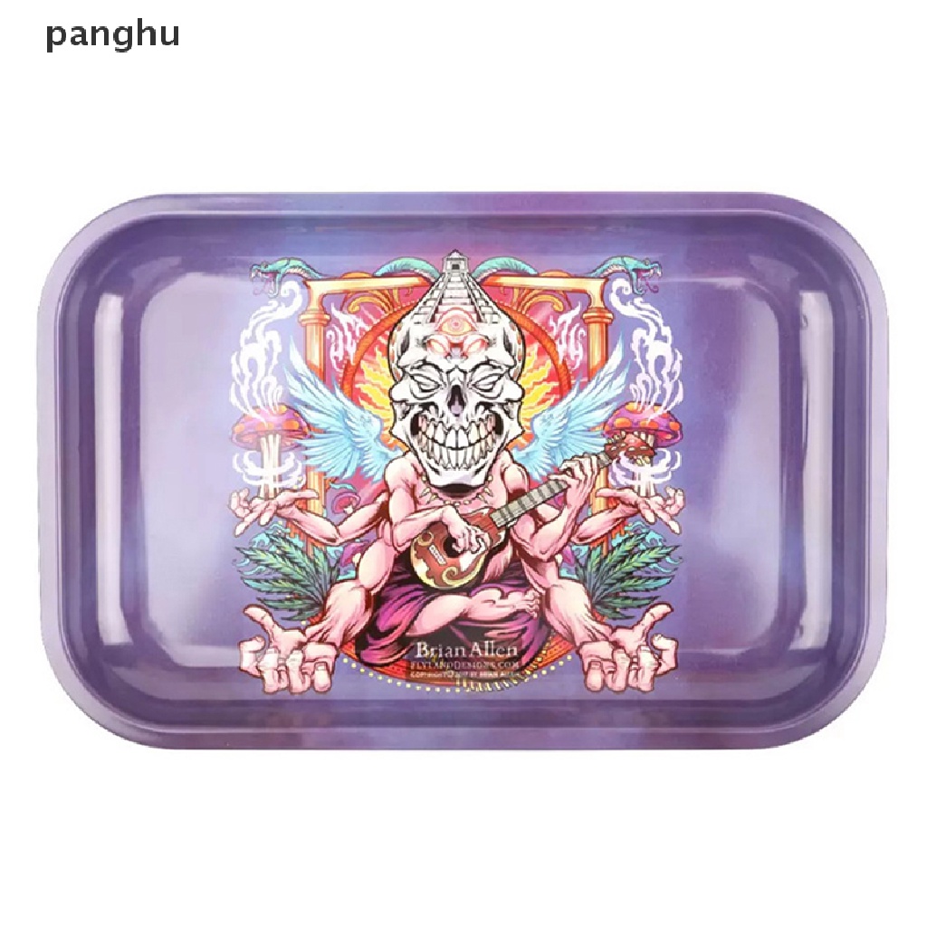 1 Khay Kim Loại Đựng Bánh Lăn 18 * 14cm Màu Sắc Ngẫu Nhiên