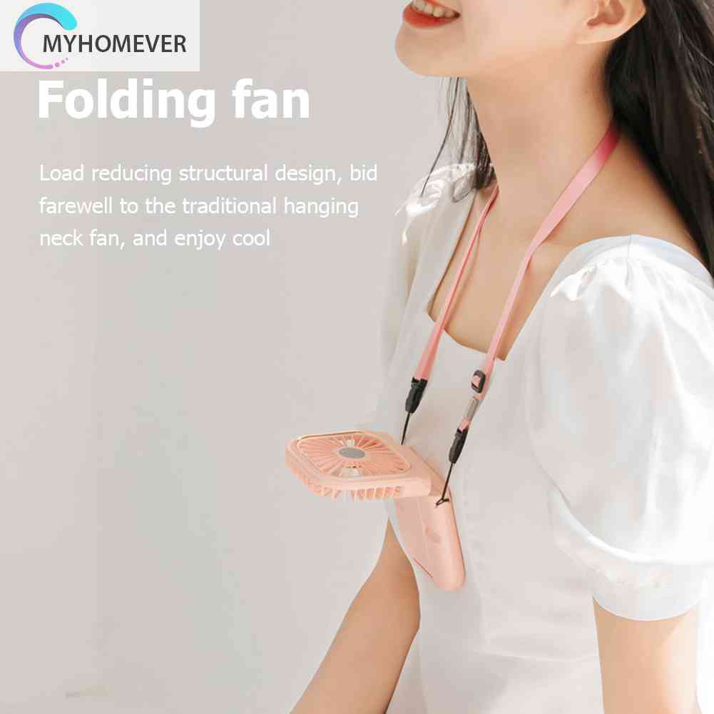 Quạt Làm Mát Mini 3 Bánh Răng Có Thể Gấp Gọn Đeo Cổ Tiện Dụng Cho Các Hoạt Động