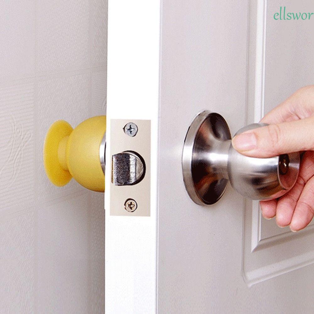 1 Vỏ Bọc Tay Nắm Cửa Hình Tròn Có Giác Hút Chống Va Chạm An Toàn Cho Bé