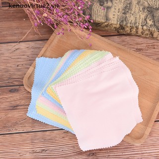 QIUWU Set 10 Khăn Lau Kính / Màn Hình Điện Thoại / Máy Ảnh Bằng Sợi Microfiber