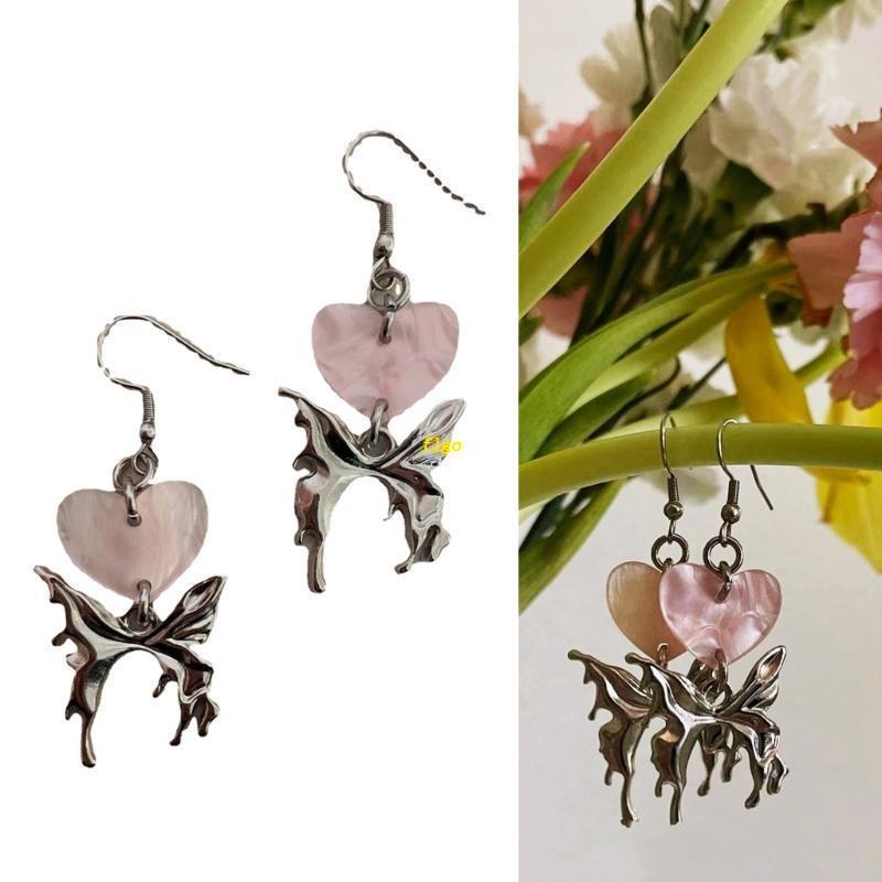 Bông Tai Hình Trái Tim / Bướm Thời Trang Ngọt Ngào