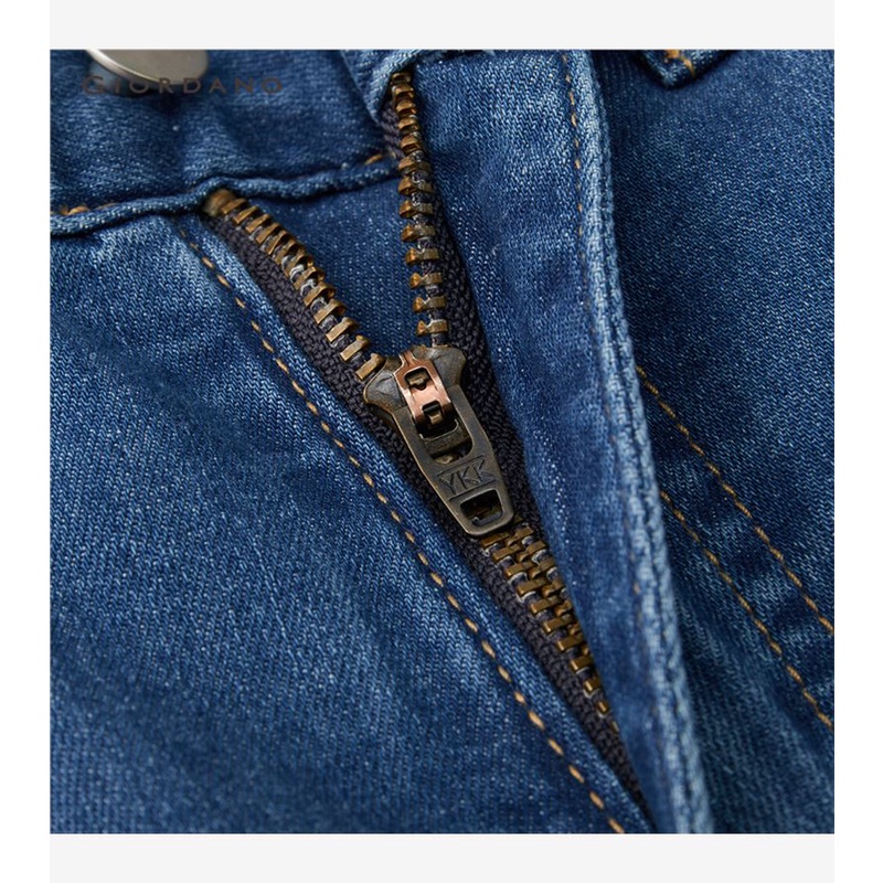 Quần denim GIORDANO 18423001 phối túi lưng co giãn vừa thời trang cho nữ