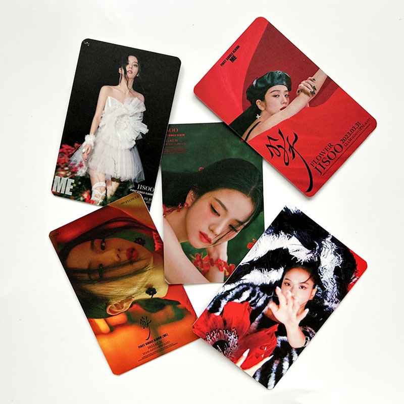Set 5 Tấm Ảnh Lomo Card Nhóm Nhạc Blackpink JISOO Flower 1