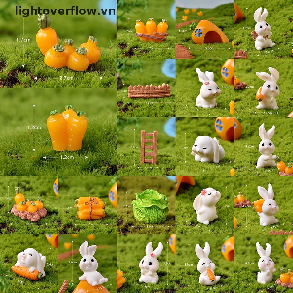 Mô Hình Chú Thỏ Mini Trang Trí Sân Vườn / Tiểu Cảnh DIY