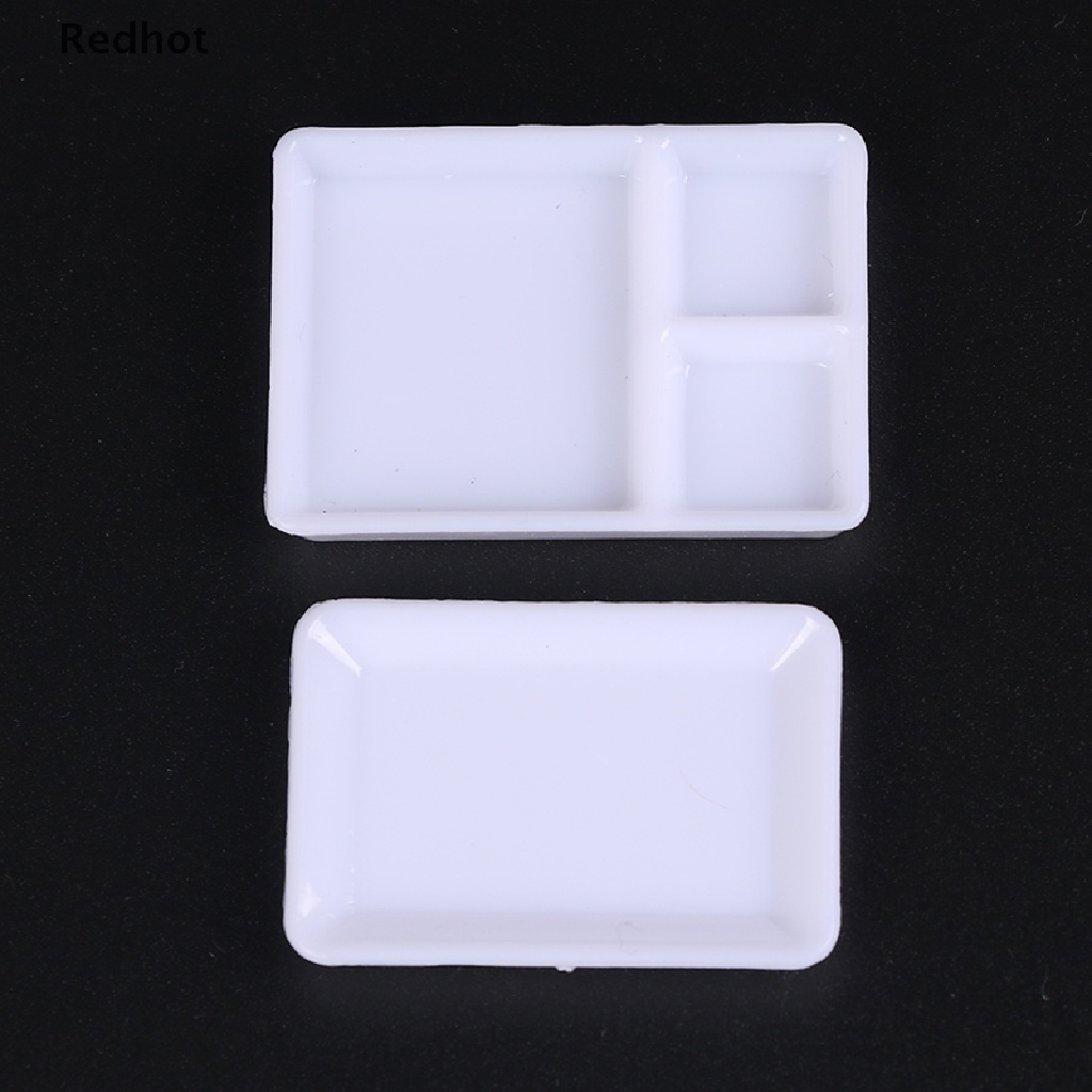 < Redhot > Set 12 Dĩa Đựng Thức Ăn Mini Màu Trắng Trang Trí Nhà Búp Bê