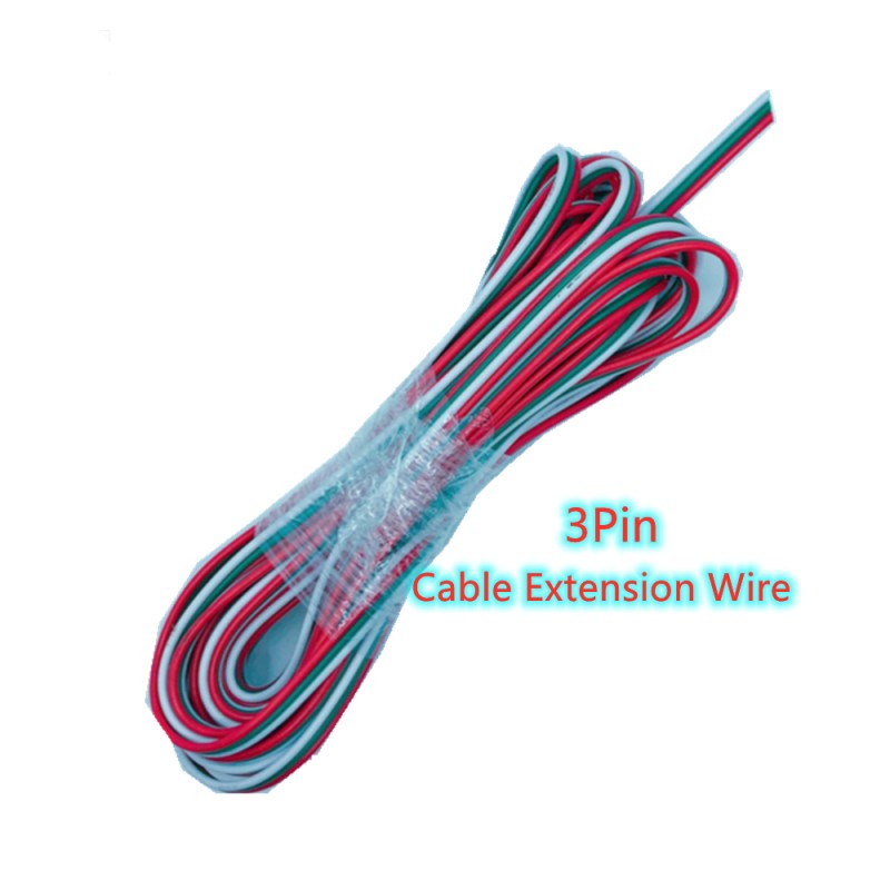 Dây Cáp Nối Dài 10M / 5M 2pin / 3pin / 4pin / 5Pin / 6pin 22AWG Cho Dây Đèn Led RGB / RGBW 5050 CCT WS2811 WS2812 3528
