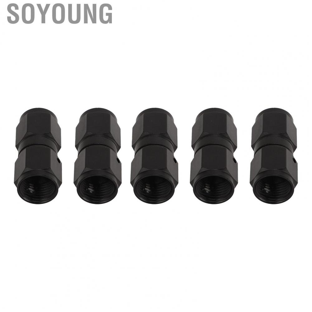 Soyoung Fuel Fitting Adapter  High Strength 5PCS Anti Rust Straight Swivel Coupler Stable Performance for Line