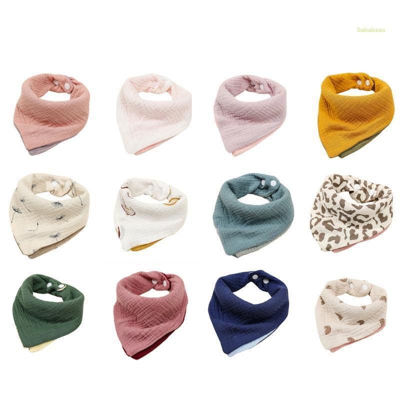 Yếm Ăn 4 Lớp Chất Liệu Cotton Thoáng Khí Cho Bé