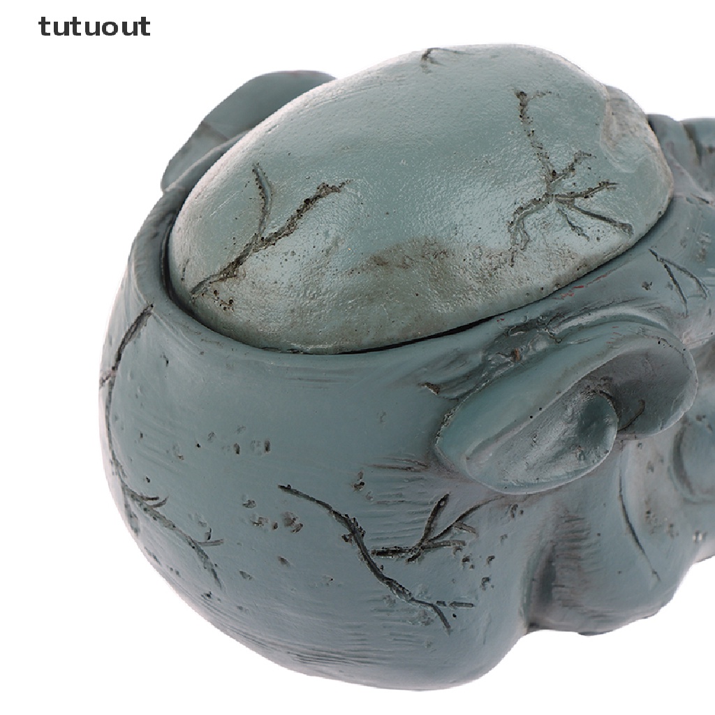 Khay Đựng Mực Xăm 7 / 8 Lỗ Bằng Nhựa Resin Cứng In Hình Đầu Lâu Độc Đáo