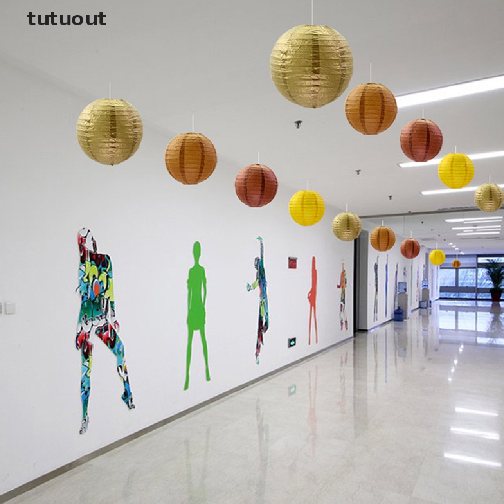 Bộ 20 Lồng Đèn Giấy Tròn Họa Tiết Hoa Trang Trí Tiệc Cưới