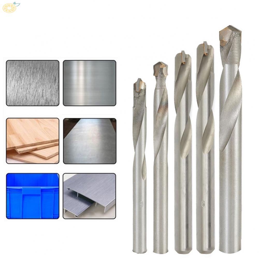 【VARSTR】Drill Bits 5Pcs Set 6/7/8/9/10mm Drilling Round Shank Spiral Groove Design