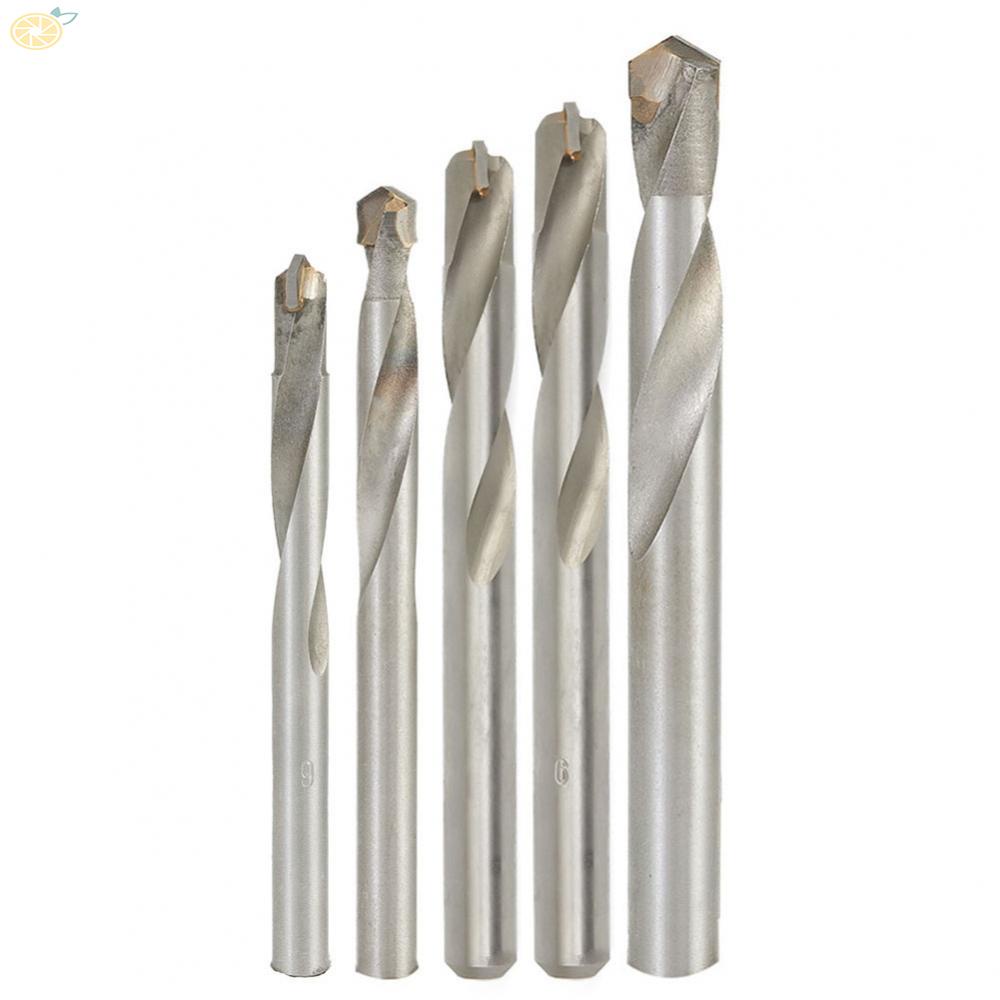 【VARSTR】Drill Bits 5Pcs Set 6/7/8/9/10mm Drilling Round Shank Spiral Groove Design
