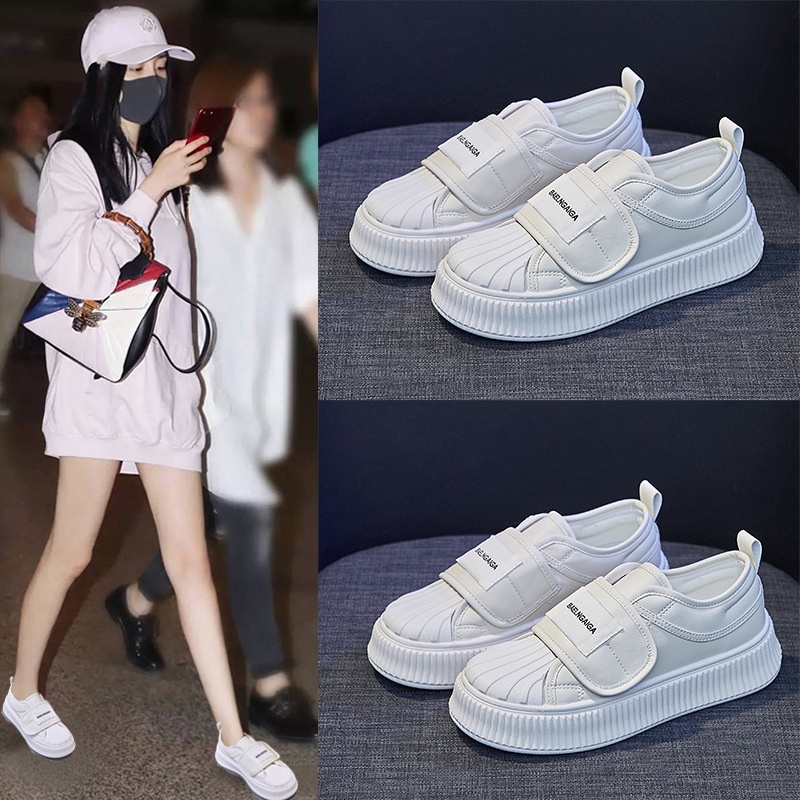 Giày Thể Thao Trắng Quai Dán Phong Cách Hàn Quốc Thời Trang Mùa Xuân Mới Cho Nữ Sinh Crush119