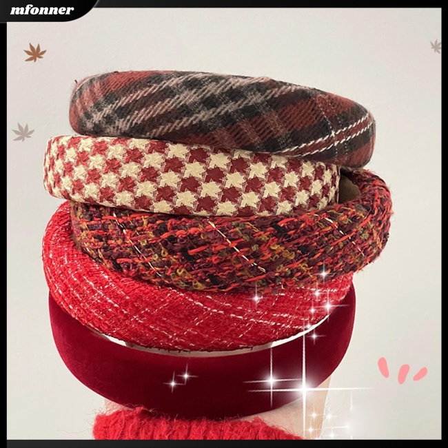 Băng Đô Cài Tóc Viền Lông Nhung Đơn Giản Phong Cách Retro Pháp Cho Nữ